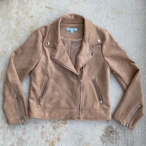 She + Sky Suede Brown Jacket